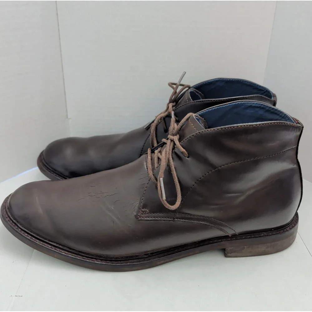 Mark Nason X Skechers Men's Sz 11 Brown Leather Chukka Lace-Up Boots Beatles